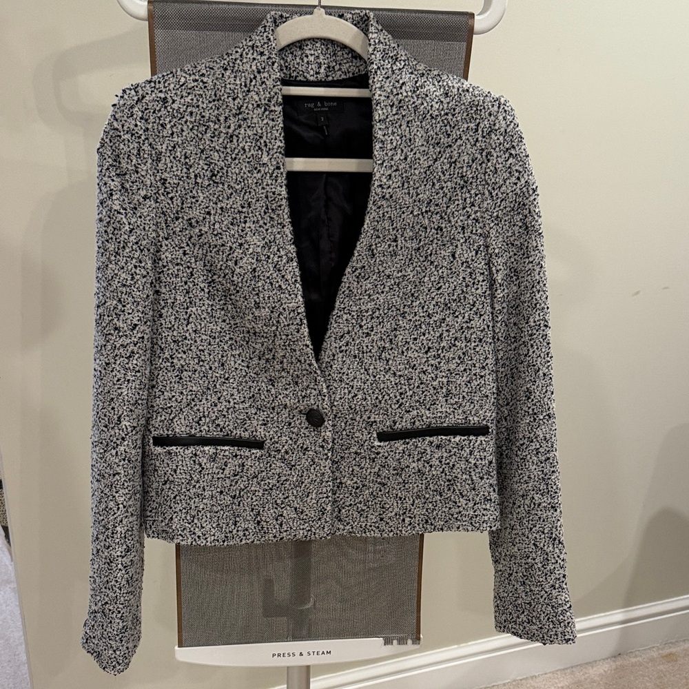 Rag & Bone Monochrome Textured Blazer